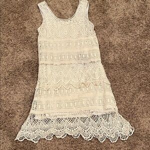Preloved Beautiful crocheted lace sleeveless dress